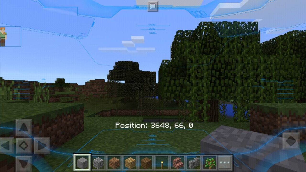 Blue Interface from Halo Texture Pack for Minecraft PE