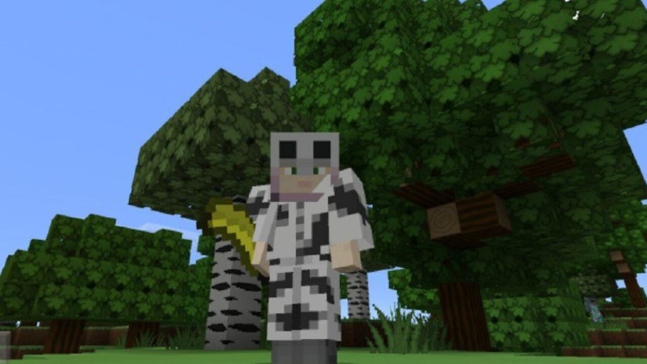 Cow Costume from Cartoon Texture Pack for Minecraft PE