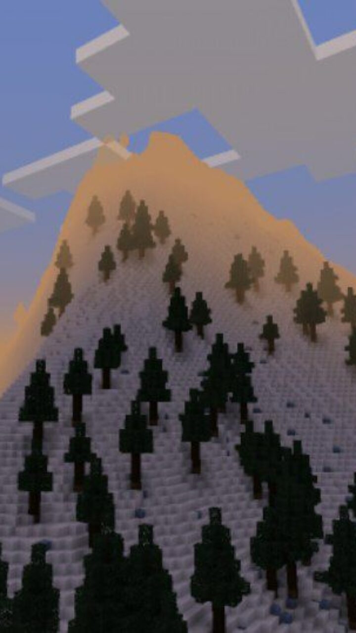 Mountains from Frozen Survival Map for Minecraft PE