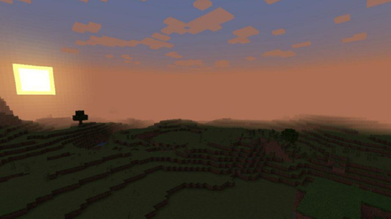 Sunset from High Res Texture Pack for Minecraft PE