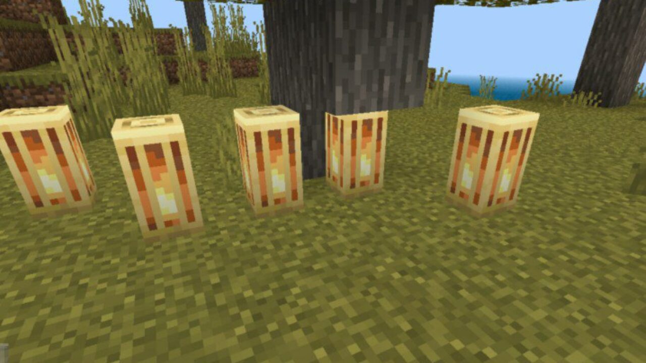 Lanterns from Bamboo Mod for Minecraft PE