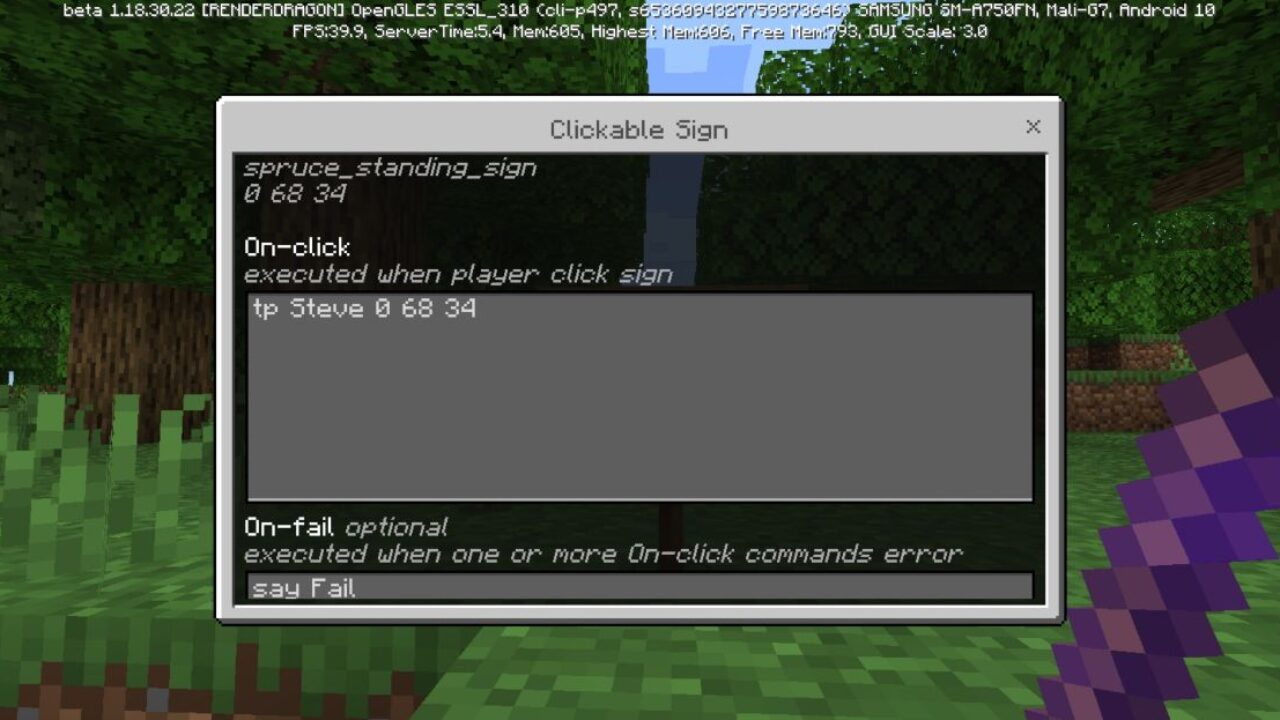 More Features from Signs Mod for Minecraft PE