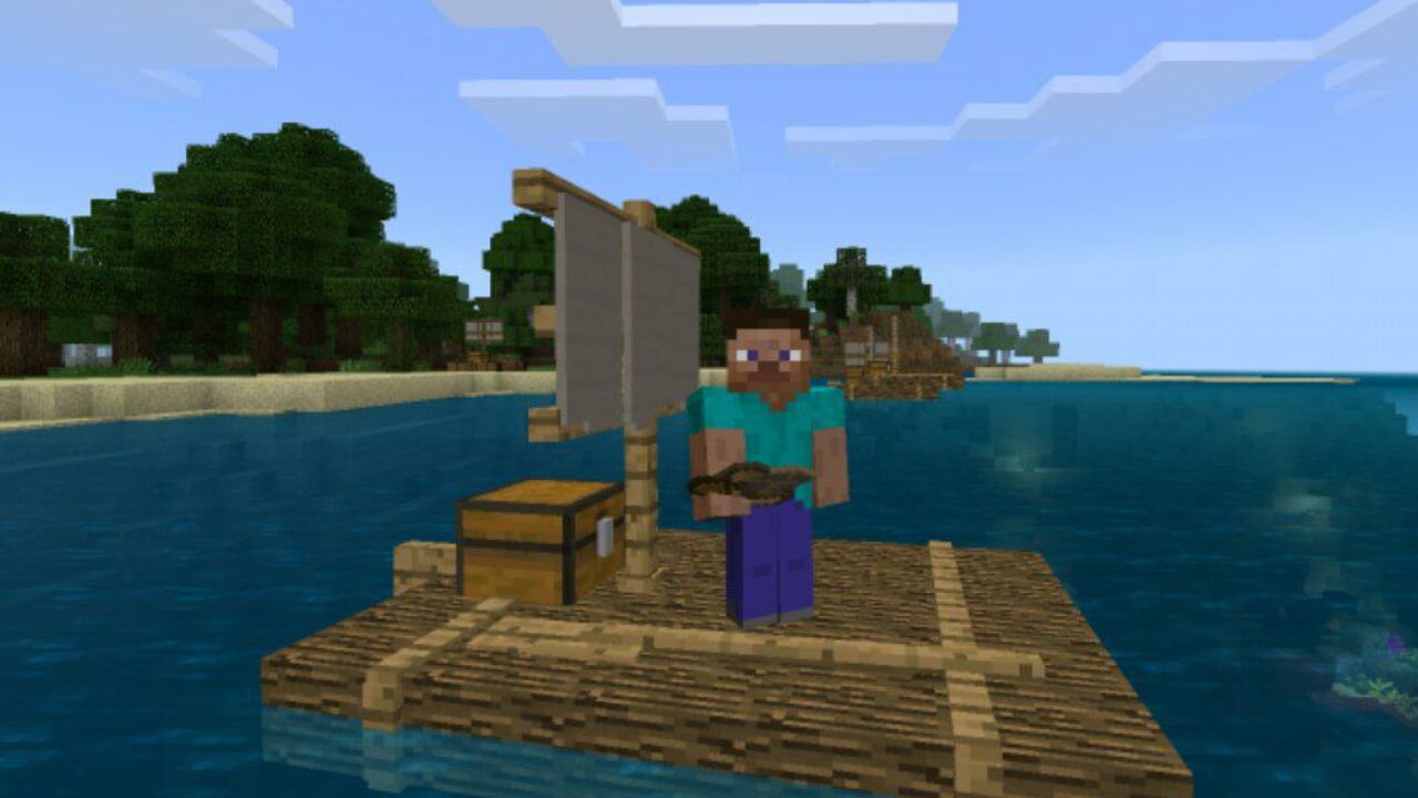 Oak Raft from Raft Mod for Minecraft PE