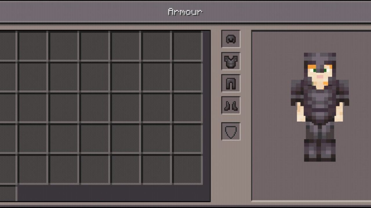 Armor Interface from Nostalgia Shader for Minecraft PE