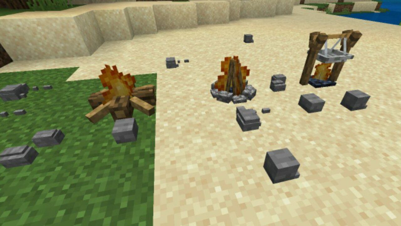 Bonfire from Camping Mod for Minecraft PE