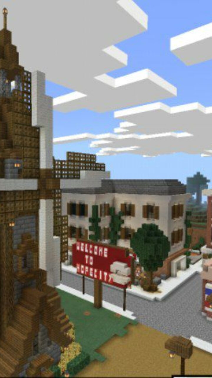 Buildings from Pokemon Map for Minecraft PE