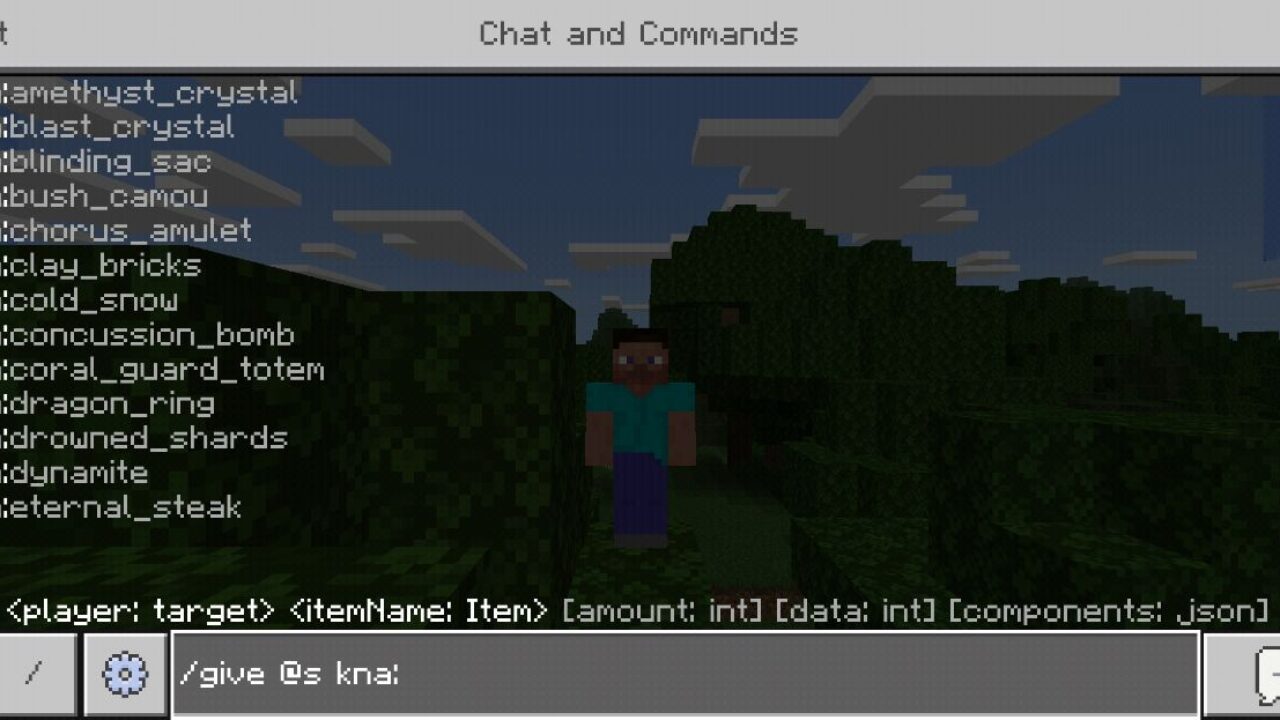 Commands from Artifacts Mod for Minecraft PE