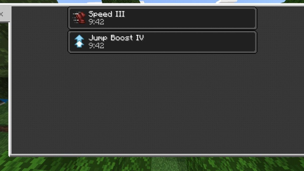 Speed and Jump from Essentials Mod for Minecraft PE