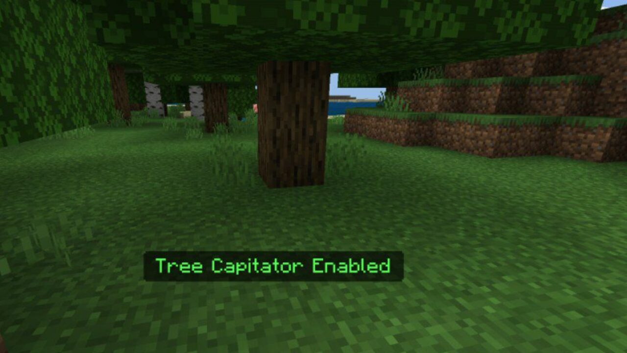 Tree Capitator from Timber Mod for Minecraft PE