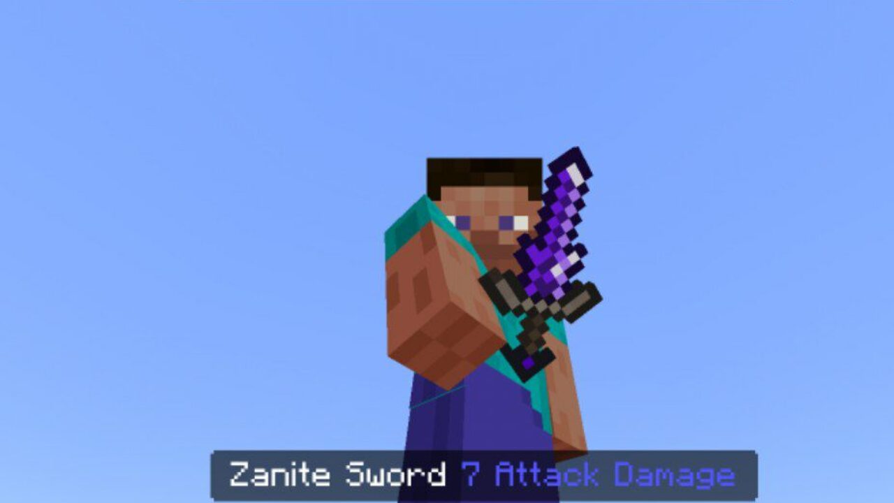 Zanite Sword from Aether Mod for Minecraft PE