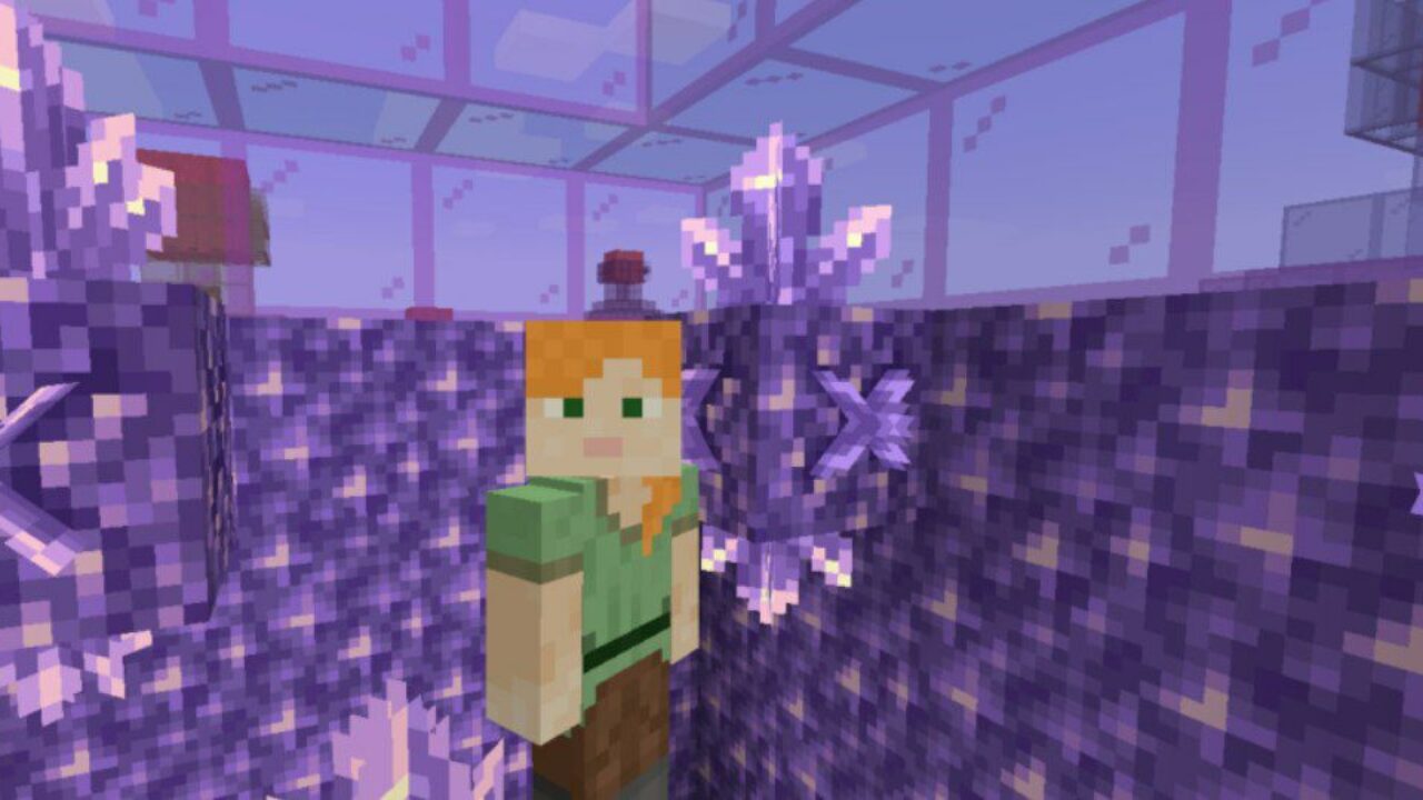 Amethyst Geode from Bottle Survival Map for Minecraft PE