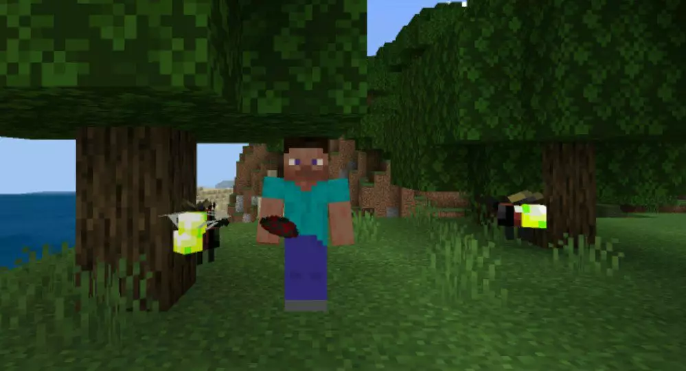 Download Fireflies Mod for Minecraft PE glowing insects