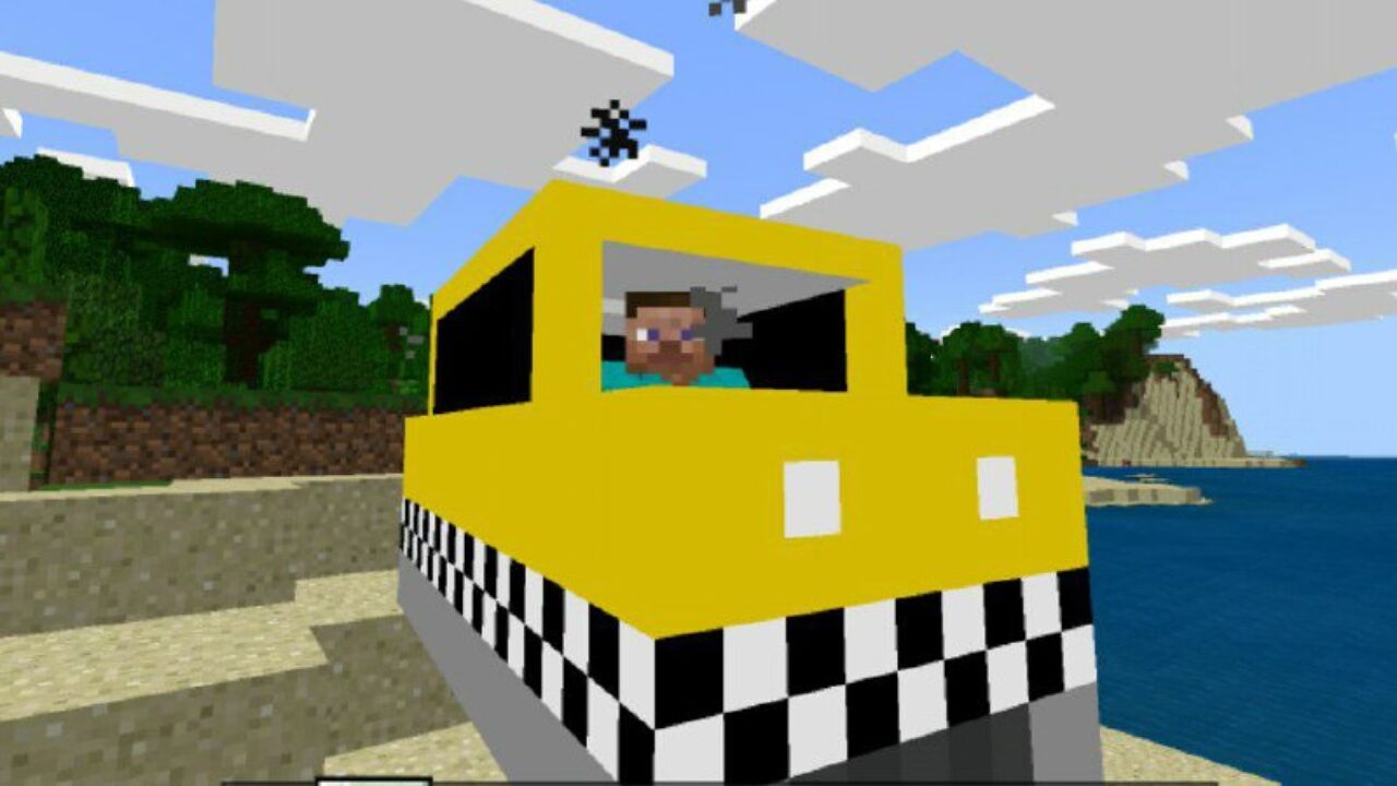 Flying Taxi from Taxi Mod for Minecraft PE