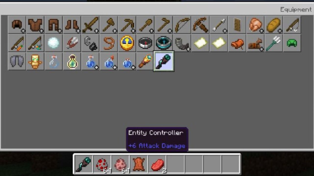 Inventory from Controller Mod for Minecraft PE