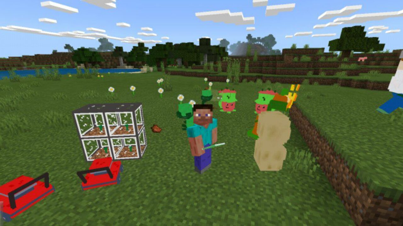 Items from Plants vs Zombies Mod for Minecraft PE