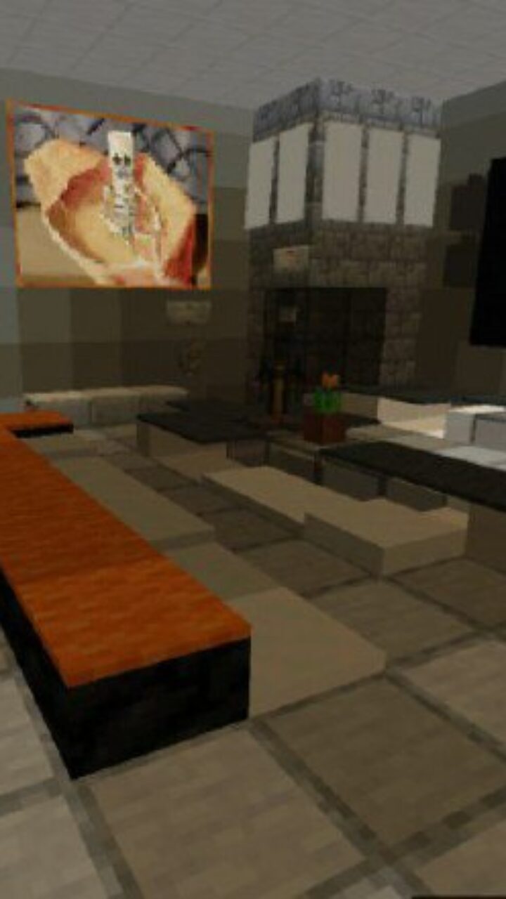 Living Room from Safe House Map for Minecraft PE