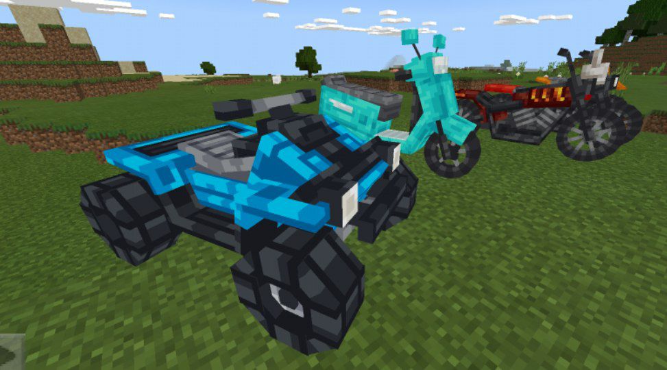 Download Motorcycle Mod for Minecraft PE comfort and speed