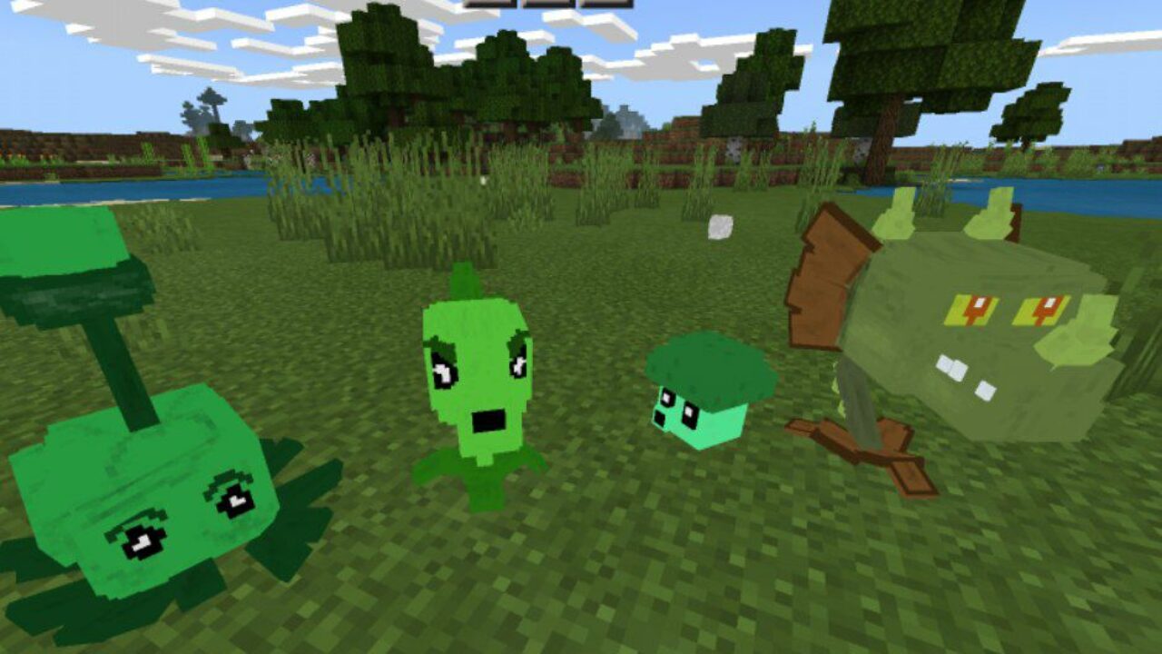 New Mobs from Plants vs Zombies Mod for Minecraft PE