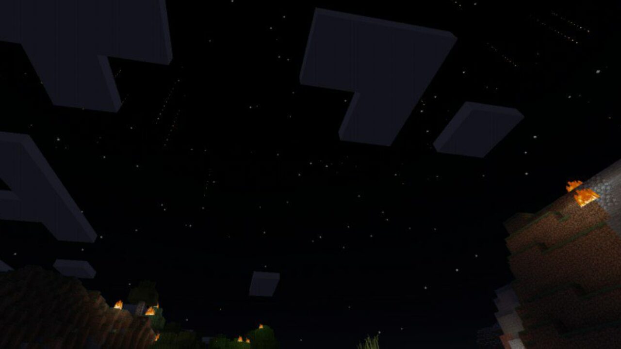 Night Fire Rain from Rain Mod for Minecraft PE