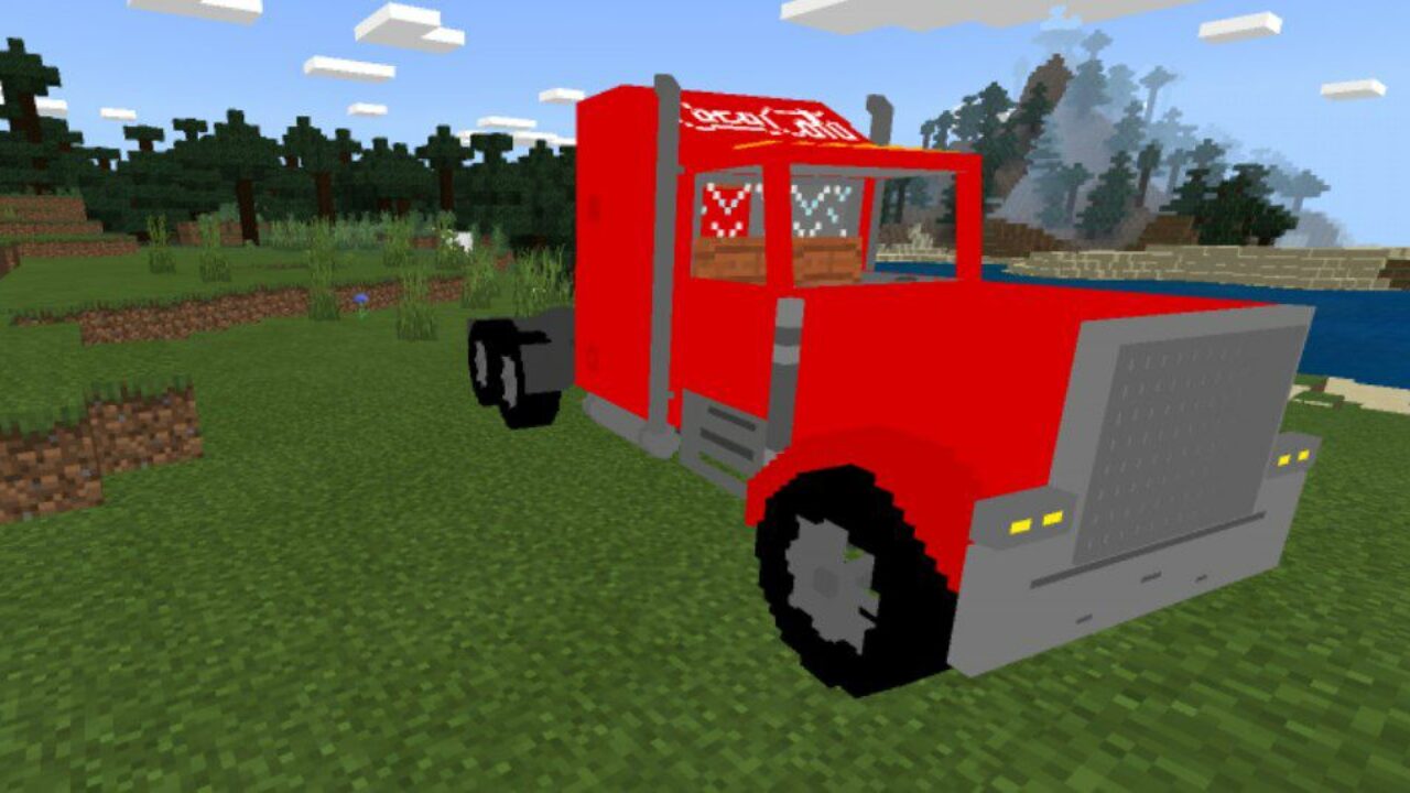 Red Truck from Truck Mod for Minecraft PE