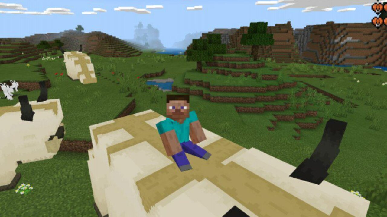 Riding on Appa from Avatar Mod for Minecraft PE