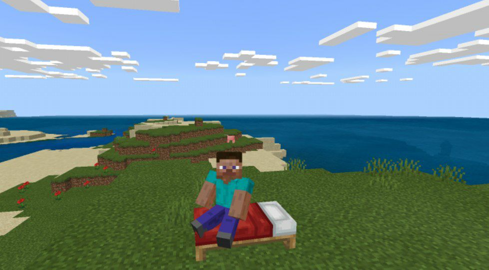 Download Sit Mod For Minecraft PE New Functionality   Sitting Sit Mod 