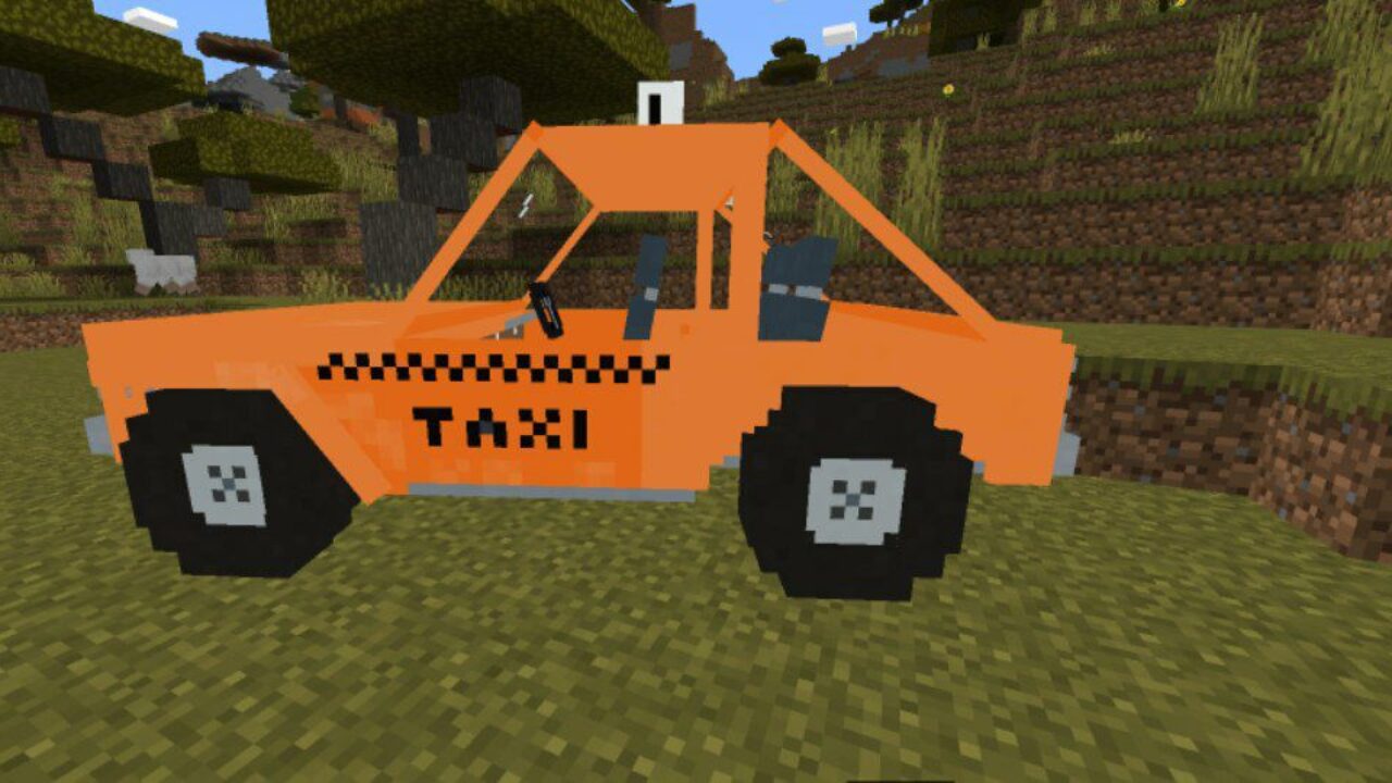 Yellow Car from Taxi Mod for Minecraft PE