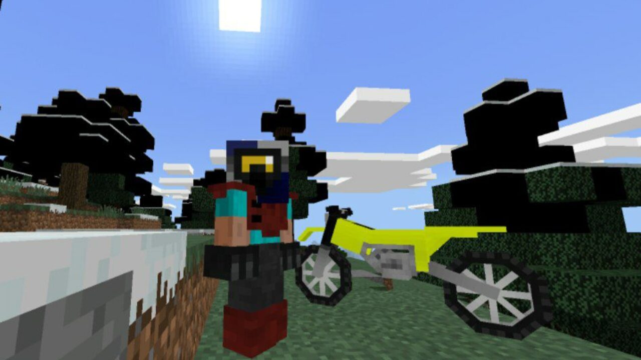 Yellow Bike from Motorcycle Mod for Minecraft PE