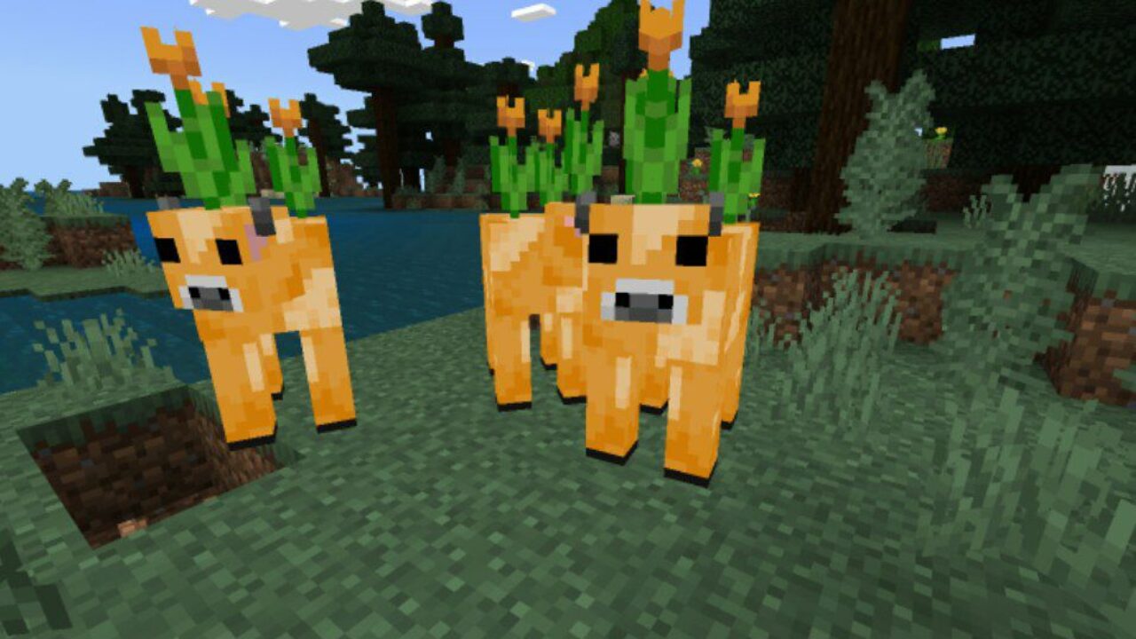 Yellow Cow from Cow Mod for Minecraft PE