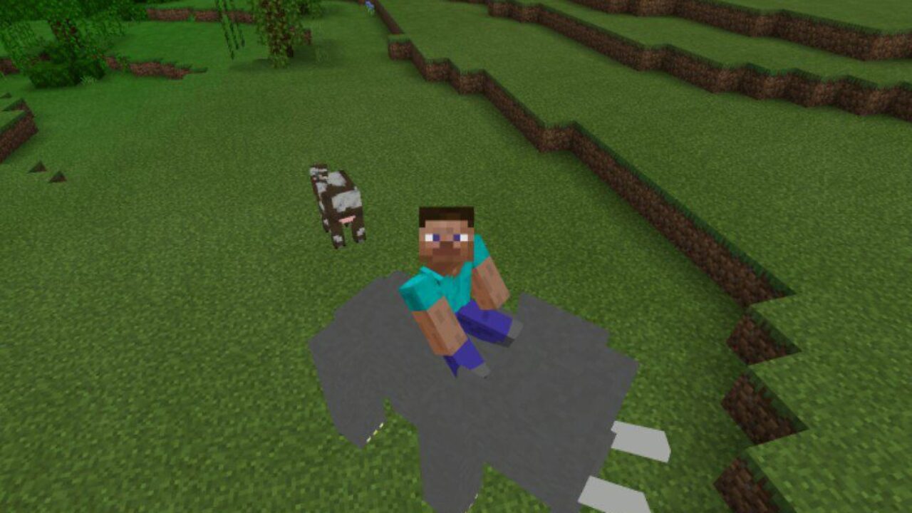 Riding from Elephant Mod for Minecraft PE