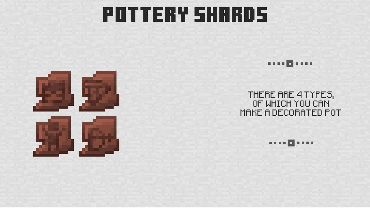 Pottery Shards from Minecraft PE 1.20