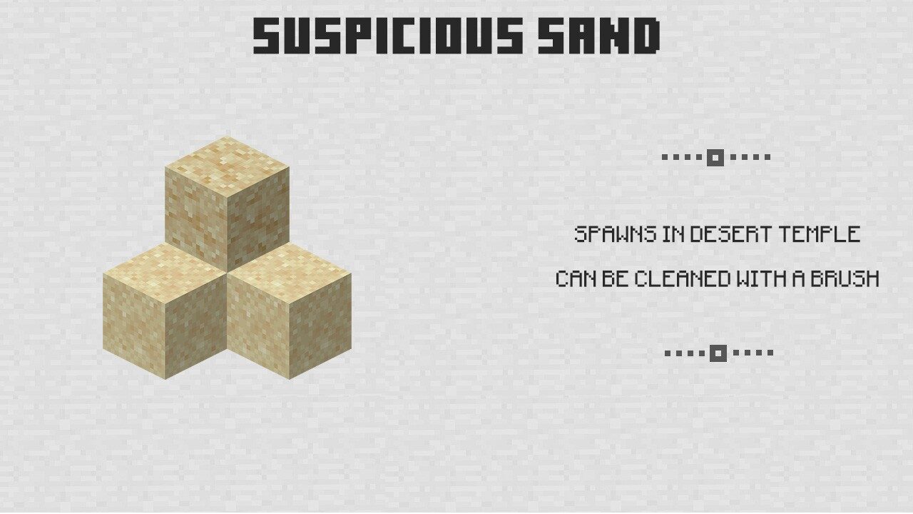 Suspicious Sand from Minecraft PE 1.20