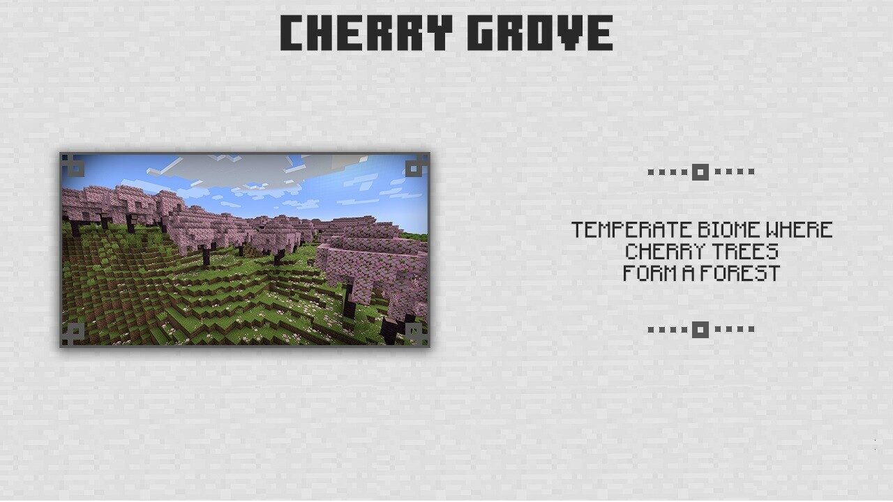 Cherry Grove from Minecraft PE 1.20