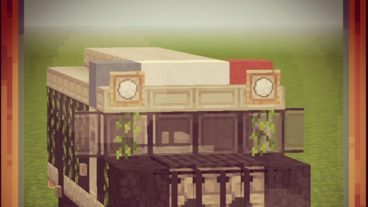 Police Car from Post-Apocalyptic Structures for Minecraft PE