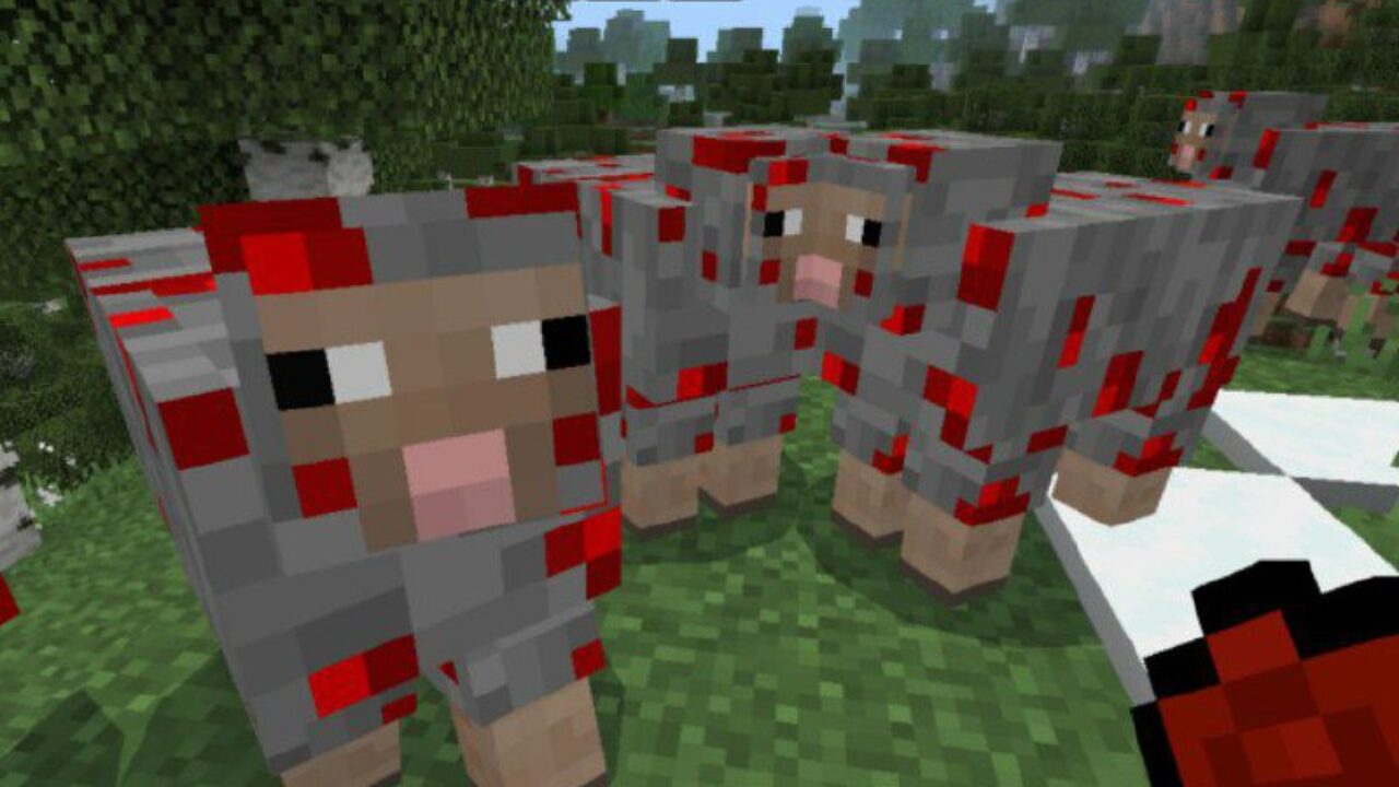 Redstone Ore from Sheeps Mod for Minecraft PE