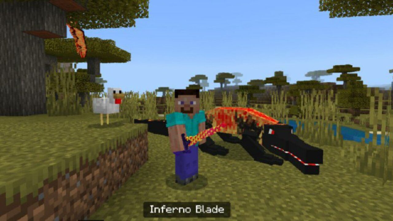 Blade from Infernal Beasts Mod for Minecraft PE