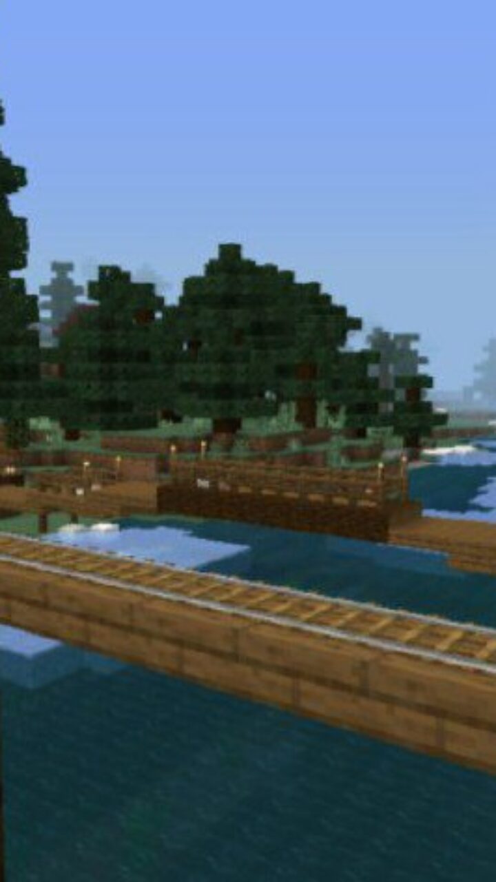 Bridge from Taiga Map for Minecraft PE