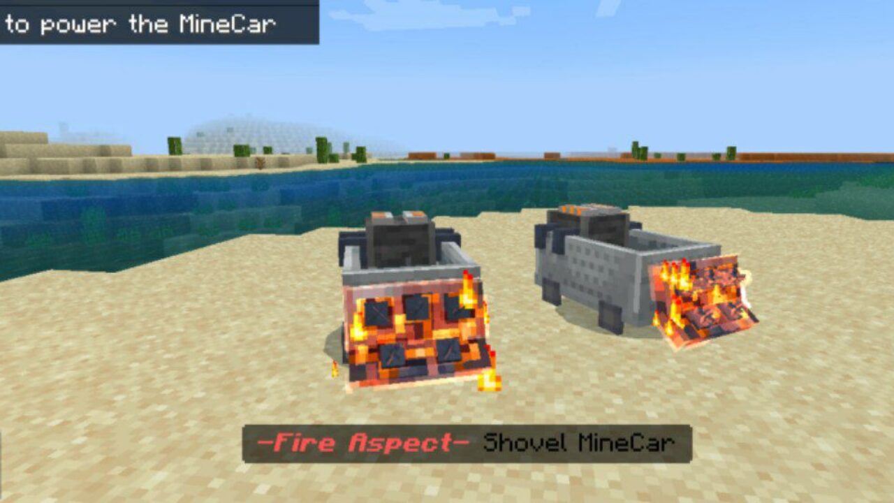 Fire Aspect from Minecart Mod for Minecraft PE