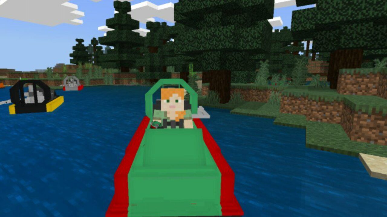 Hoverboat Mod for Minecraft PE