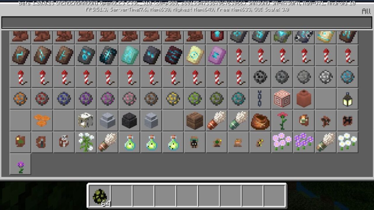 Inventory from Archaeology Mod for Minecraft PE