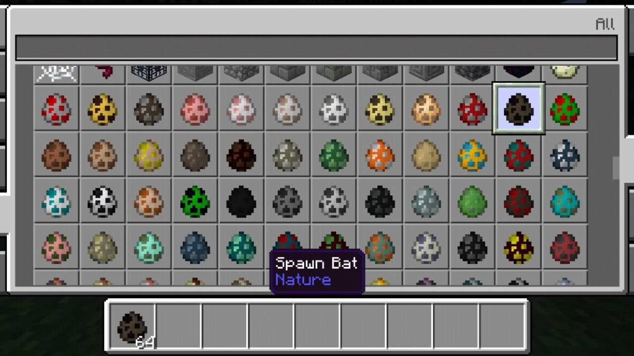 Inventory from Bats Texture Pack for Minecraft PE