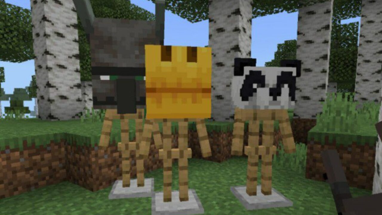 Mob Heads Mod for Minecraft PE