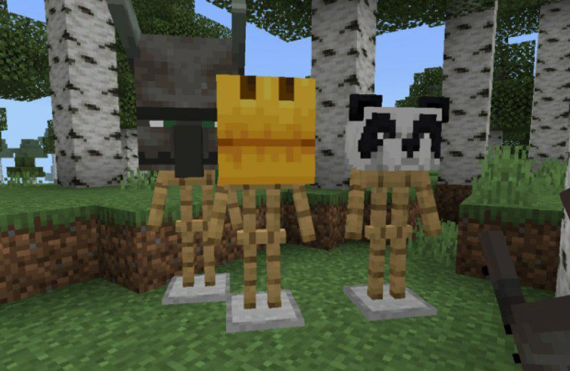 Download Mob Heads Mod for Minecraft PE unusual items