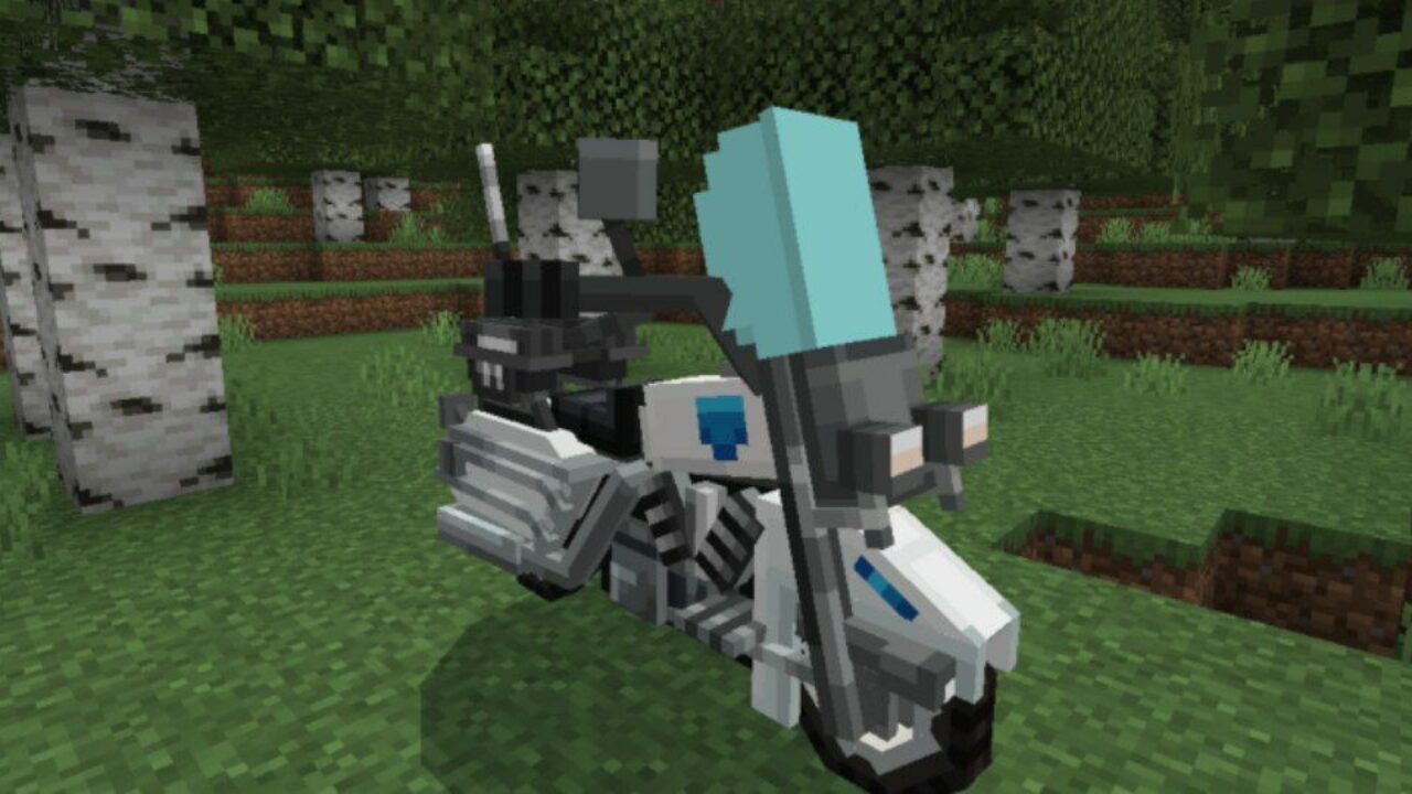 Police Bike from Motorbikes Mod for Minecraft PE