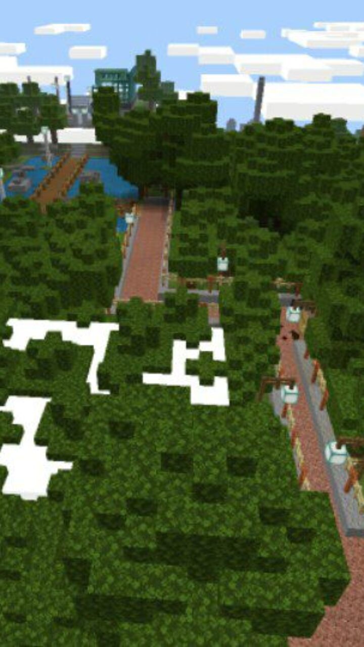 Top View from Resident Evil Map for Minecraft PE