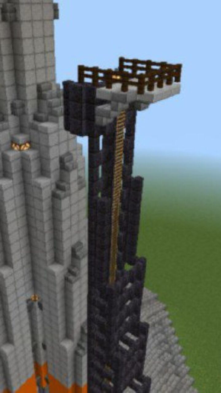 Top View from Space Rocket Map for Minecraft PE