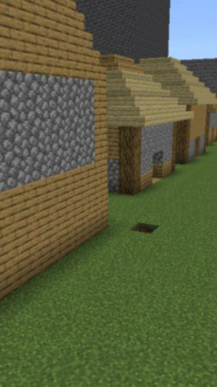 Village from Danger Grass Map for Minecraft PE