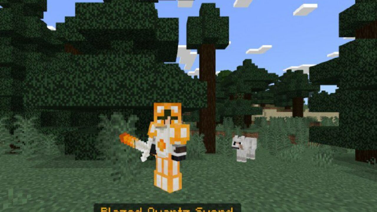 Blazed Sword from Quartz Mod for Minecraft PE