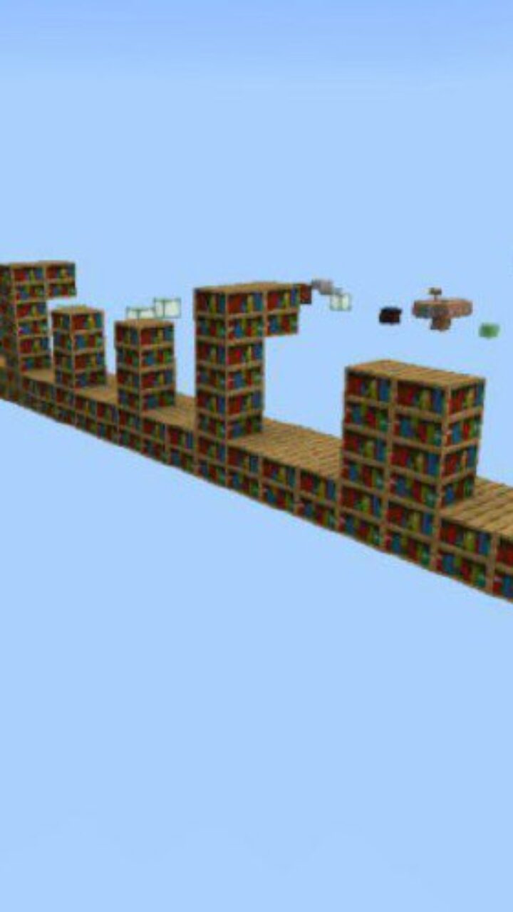 Bookshelves from Unlimited Parkour Map for Minecraft PE