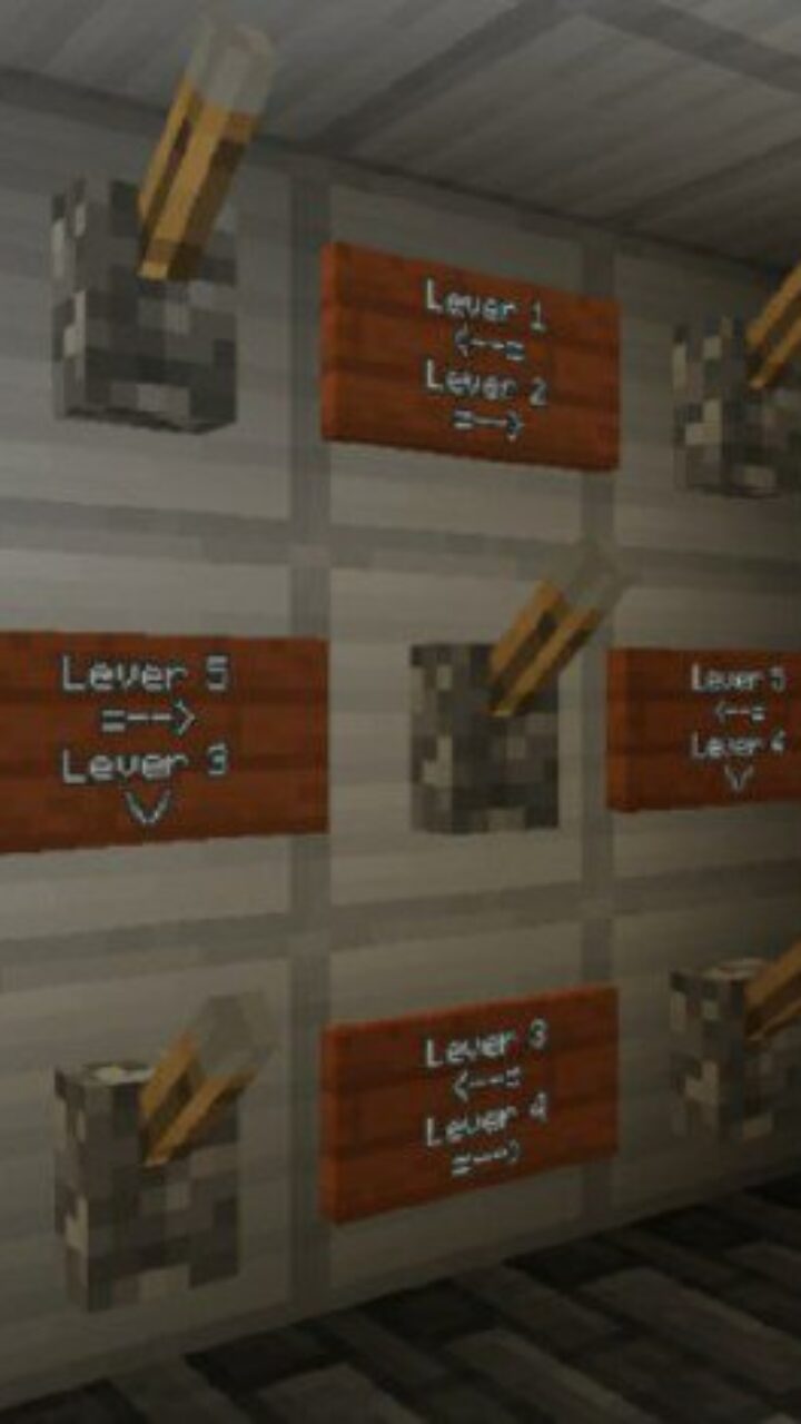 Levers from Escape The Dungeon Map for Minecraft PE